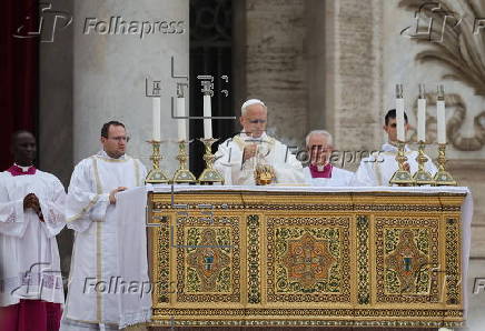Pope Leo XIV presides over mass outside Rome's Archbasilica of Saint John Lateran