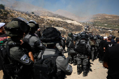 Ceasefire line between Israeli-occupied Golan Heights and Syria