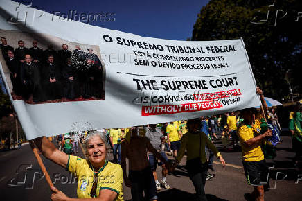 Protest in support of former Brazilian President Bolsonaro, in Brasilia