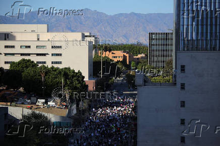 Anti-Trump 'Hands Off!' protest, in Los Angeles