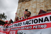 Protest to back Colombian President Petro's labor reform proposal in Bogota