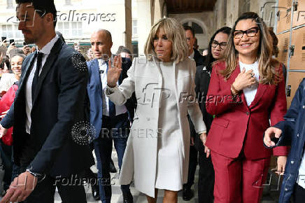 Brazilian President Luiz Inacio Lula da Silva and his wife Rosangela da Silva visit France