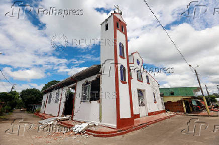 Aftermath of an earthquake in Paratebueno