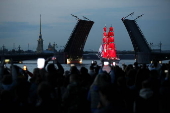 Rehearsal of the Scarlet Sails celebration in Saint Petersburg
