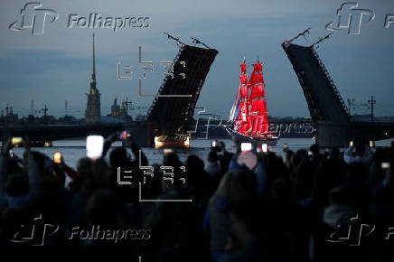 Rehearsal of the Scarlet Sails celebration in Saint Petersburg