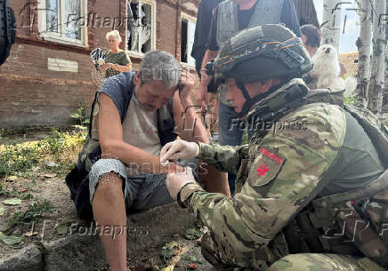 Aftermath of a Russian drone strike in Zaporizhzhia