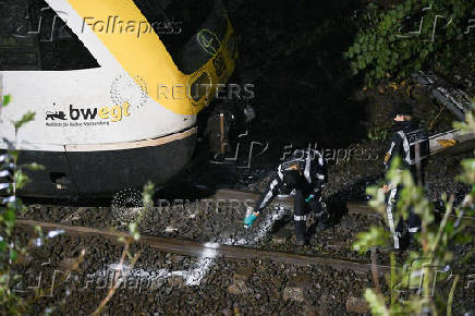 Passenger train derailed in southwestern Germany
