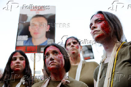Rally in support of hostages abducted during the October 7, 2023 attack on Israel by Hamas, in Tel Aviv