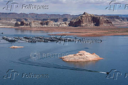 Colorado River at Lake Powell on the Arizona-Utah state border
