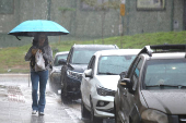 Tempo nublado e chuva em Contagem (MG)