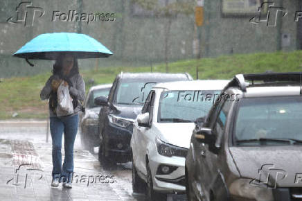 Tempo nublado e chuva em Contagem (MG)
