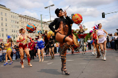 Annual street parade, which is part of the Carnival of Cultures celebrating the multi-ethnic diversity of the city, in Berlin