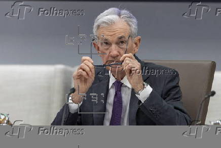 Chairman of the Federal Reserve Jerome Powell leads a Federal Reserve Board open meeting