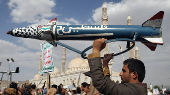 Houthis protest against US, Israel