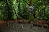 Sign for hedge school, in Lullymore