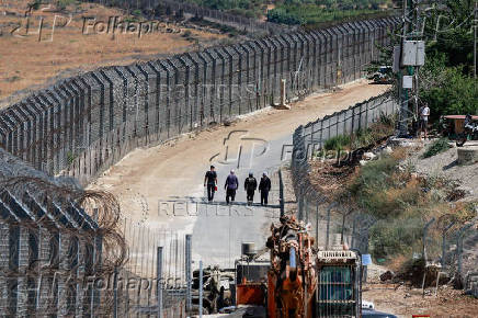 Ceasefire line between Israeli-occupied Golan Heights and Syria