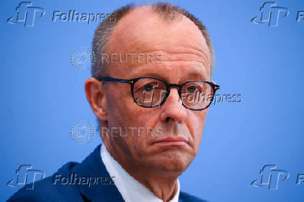 German Chancellor Merz holds press conference in Berlin