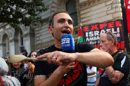 Pro-Palestinian protest outside Downing Street in London