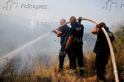 Wildfire burns near Montenegrin beach town