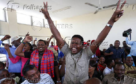 Tanzanian opposition leader and former presidential candidate of CHADEMA party Tundu Lissu appears at the Kisutu Residents Magistrate Court in Dar es Salaam