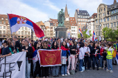 Serbia's students bike ride to Strasbourg to alert EU institutions about protests in their country