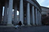 St. Peter's Square ahead of the conclave to elect the next pope as seen from Rome