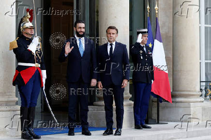 French President Macron meets Syria's President Ahmed al-Sharaa in Paris