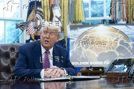 US President Trump speaks about Golden Dome missile defense shield