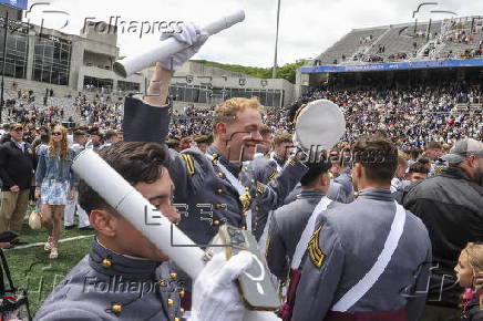 US President Trump delivers commencement address at US Military Academy