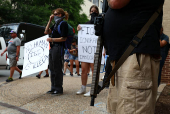 Protest against federal immigration sweeps, in San Antonio