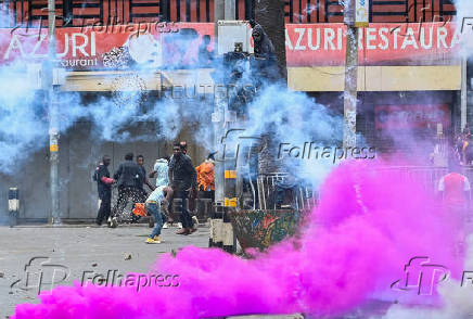 Demonstration against the death of Kenyan blogger Albert Ojwang who died in police custody, in downtown Nairobi