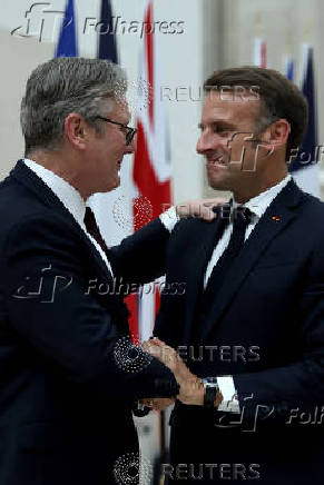 French President Macron visits Britain