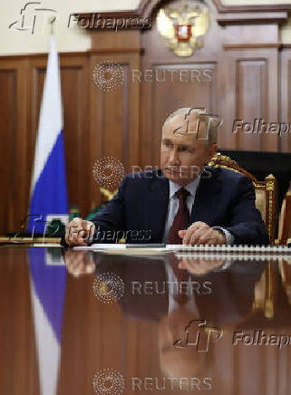 Russian President Putin meets President of the Russian Academy of Sciences Krasnikov, in Moscow