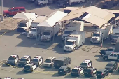 Area where an explosion took place at a Los Angeles County Sheriff's Department's Biscailuz Center Academy Training facility