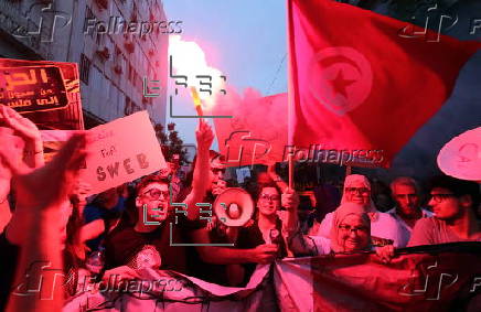 Protest against Tunisia's President Kais Saied in Tunis