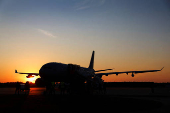 A Multinational MRTT Unit is seen after NATO's Ramstein Flag exercise in Eindhoven