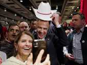 Canada?s Prime Minister Mark Carney holds a Liberal Party election campaign rally in Calgary