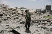 Aftermath of U.S. air strikes in Sanaa