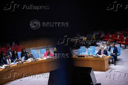 Filippo Grandi, United Nations High Commissioner for Refugees addresses members of the Security Council at U.N. Headquarters in New York