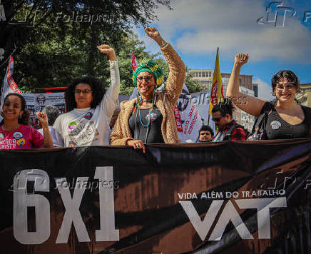 Manifestação Contra Escala 6X1 na Av. Paulista em São Paulo