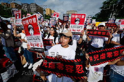 Anti-child abuse protest in Taipei