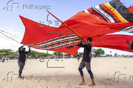 Traditional kite contest in Bali