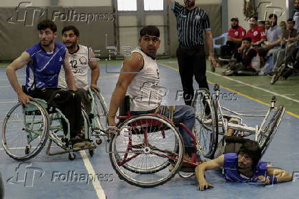 Wheelchair basketball selection tournament for the national team, supported by the Red Cross Committee, in Kabul.