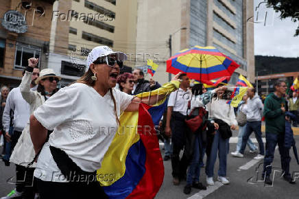 March in support of Colombian Senator Miguel Uribe Turbay, in Bogota