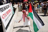 Demonstration in solidarity with Palestinians, in Madrid