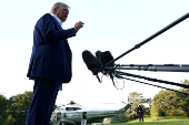 U.S. President Trump departs to attend the NATO Summit in The Hague, at the White House in Washington, D.C.