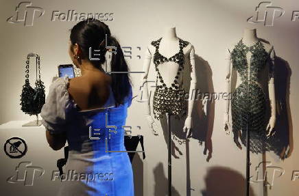 Recycled waste fashion show in Bangkok displays clothing created from trash