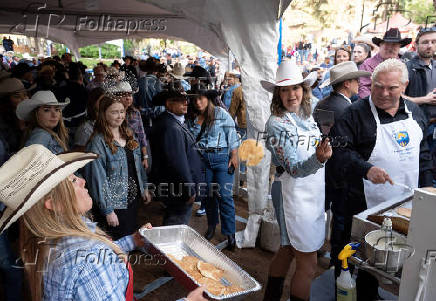 At the Calgary Stampede in Calgary