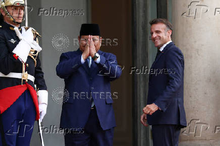 French President Macron meets Indonesian President Subianto, in Paris