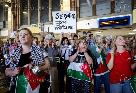 Protest in the Netherlands against famine in Gaza
